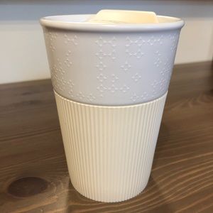 Starbucks White Snowflake Silicone Grip Tumbler
